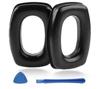 Coussinets d'oreille de Rechange pour Howard Leight, Honeywell Impact Sport/Pro, Sync, Leightning, Awesafe GF01, ZOHAN EM054, Prohear 030/036/016, Cuir protéiné (Noir)