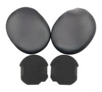 Coussinets d'oreille de rechange pour Sony WH-1000XM5 XM4 XM3 XM2 MDR-1000X, coussinets de casque en cuir protéiné souple avec cache-arceau Noir (P)