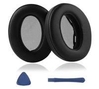 Coussinets d'oreille de Rechange pour Sony WH-H910N h.Ear on 3, Mousse à mémoire Souple et Cuir protéiné, Isolation phonique Haute densité, Coussinets de Remplacement (Noir)