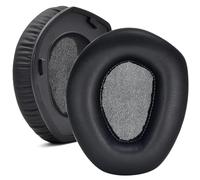 Coussinets d'oreille de rechange RS165 compatibles avec les casques Sennheiser HDR RS165 RS175 RS185 RS195 en cuir protéiné souple en mousse à mémoire de forme, pièces de réparation - Noir