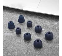 Coussinets d'oreille de Remplacement 8PCS pour Beats Flex/Beats X/Powerbeats Pro Embouts d'oreille en Silicone Écouteurs montés sur Le Cou Accessoires pour Écouteurs (Dark Blue)
