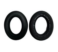 Coussinets d'oreille de remplacement compatibles avec Sennheiser ACCENTUM Plus & RIG 300 PRO, Cuir protéiné, Plusieurs couleurs, 2 pièces Black