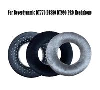 Coussinets d'oreille de remplacement DT 770, compatibles avec beyerdynamic DT990 / DT880 / DT770 PRO, bandeau de joueur 1 Set of Black