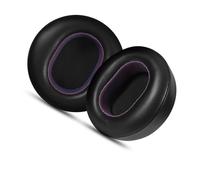 Coussinets d'oreille de remplacement en cuir d'agneau noir-violet pour Microsoft Surface Headphones 1 & 2