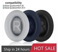 Coussinets d'oreille de remplacement pour BOSE QC35 pour QuietComfort qc 35 et 35 II, coussinets d'oreille en mousse à mémoire de forme, housse d'oreille de haute qualité Bleu