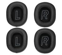 Coussinets d'oreille en Cuir protéiné PolyGen avec Mousse à mémoire de Forme Haute densité pour Un Blocage amélioré du Son, Coussinets pour Casque avec Coutures renforcées pour (Black)