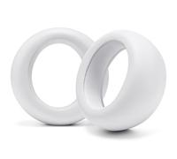 Coussinets d'oreille en Cuir PU améliorés WC PadZ Pulse Elite compatibles avec PS5 Pulse Elite par Wicked Cushions | Coussin Plus épais et Ouverture Plus Large | White