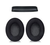 Coussinets d'oreille en cuir/tissu Head Beam en mousse compatibles avec les oreillettes du casque Sennheiser HD200Pro