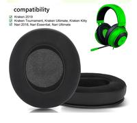 Coussinets d'oreille en Gel rafraîchissant pour casque Razer Nari Ultimate, Nari Essential, Kraken Kitty, Kraken Tournament Edition Protéine grise