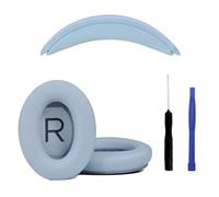 Coussinets d'oreille en mousse à mémoire de forme haute densité pour casque QC45 QC35, confortables et durables. Housses de coussin pour les amateurs de musique
