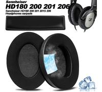 Coussinets d'oreille en mousse de remplacement pour Sennheiser HD 180 200 201 206 418 419 421 428 429 438 439 448 449, oreillettes en mousse à mémoire de forme cloth