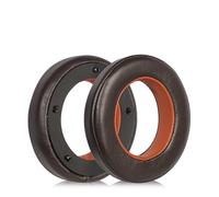 Coussinets d'oreille en peau d'agneau pour casque Focal Utopia avec clips Brown + Orange