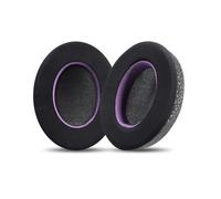 Coussinets d'oreille en tissu respirant pour casque HyperX Cloud 2/3, Noir Violet