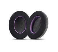 Coussinets d'oreille en tissu respirant pour casque HyperX Cloud 2/3, Noir Violet