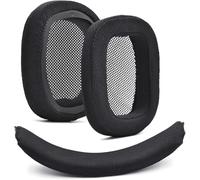 Coussinets d'oreille et bandeau de rechange G533 compatibles avec les casques Logitech G533 - Tissu en maille respirante douce en mousse à mémoire de forme - Pièces de réparation (noir)