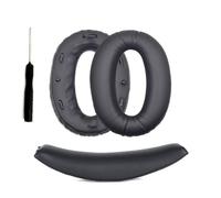 Coussinets d'oreille et bandeau de remplacement compatibles avec Sony WH-1000XM2 / MDR-1000X - Pièces de rechange Le noir