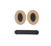 Coussinets d'oreille et bandeau de remplacement pour casque Bose QC15 QC25 QC35 Beige+Black