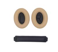 Coussinets d'oreille et bandeau de remplacement pour casque Bose QC15 QC25 QC35 Beige+Noir