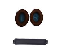 Coussinets d'oreille et bandeau de remplacement pour casque Bose QC15 QC25 QC35 Grey+Blue