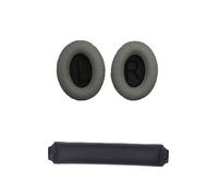 Coussinets d'oreille et bandeau de remplacement pour casque Bose QC15 QC25 QC35 Grey+Black