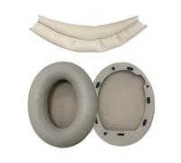 Coussinets d'oreille et couvre-arceau de rechange en PU blanc crème