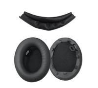 Coussinets d'oreille et couvre-arceau de rechange en PU noir