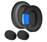 Coussinets d'oreille flexibles pour casques avec housses de micro coupe-vent pour utilisation en intérieur et en extérieur