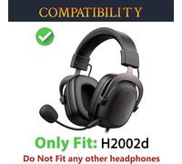 Coussinets d'oreille pour Havit H2002d Gaming Casques,Coussin en Cuir Protéiné Souple et Mousse Haute Densité-Noir