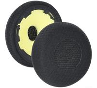 Coussinets d'oreille pour Jabra For EVOLVE 75/Plus UC, doux au toucher, en cuir protéiné noir, mousse à mémoire de forme, isolation phonique, coussins respirants, 6,5 x 6,5 x 2 cm