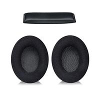 Coussinets en cuir/tissu pour casque Sennheiser HD200 en mousse à mémoire de forme