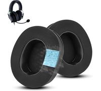 Coussinets en gel rafraîchissant pour casque Razer Blackshark V2 X,cuir protéiné et tissu,confort ultime,durabilité améliorée,remplacement du casque à effet rafraîchissant (noir).[F593]
