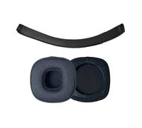 Coussinets en maille pour casque Marshall Major III - Bandeau de rechange doux, lavable et anti-poussière, 6,5 cm (noir)