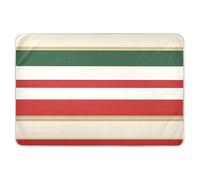 Coussinets imperméables à rayures audacieuses rouges et verts réutilisables pour personnes âgées 86,4 x 132,1 cm