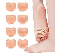 Coussinets Metatarsiens 8 pcs Coussin Gel Pieds coussinet d'avant-pied Métatarsien Coussinets Avant-Pied Pour Les Callosités Les Ampoules Et Les Douleur À L'avant-pied Unisexe (couleur chair)