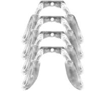 Coussinets Nasaux pour Lunettes en Silicone Tr90, Lot de 4 | Forme en U Clip-on, Transparent, pour Montures Métal et Verres de Lecture, Voyage et Sport