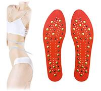 Coussinets orthopédiques for chaussures, semelles de massage, absorbant les chocs, respirants, soutien la voûte plantaire, acupuncture(Red,1 pair)