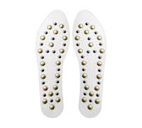 Coussinets orthopédiques for chaussures, semelles de massage, absorbant les chocs, respirants, soutien la voûte plantaire, acupuncture(White,2 pair)