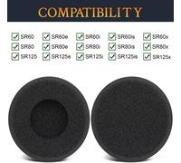 Coussinets pour Grado SR60/SR60e/SR60i/SR60is/SR60x,SR80/SR80e/SR80i/SR80is/SR80x,SR125/SR125e/SR125i/SR125is/SR125x,Coussin en Mousse Souple avec Mousse Haute Densité