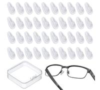 coussinets pour lunettes silicone vis 20 pièces - lot de 10 paires 14x7,4x2 mm transparents - embouts nez confortables anti-glisse pour lunettes de vue ou solaires avec monture plastique ou métal