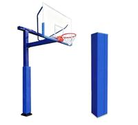 Coussinets Protection Poteaux Basket Carrés Garde Poteau De Basket Ball Coussin De Protection Tapis Résistant aux Intempéries Idéal pour Terrain École(Blue,7.5"x7.5" (19x19cm))