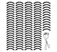 Coussinets Recharge Recourbe Cils,100 Pièces Coussinets Recourbe Cils Recharge, Pad Rehaussement de Cils,Silicone de Recourbe-Cils Remplacement Recharge de Coussinets Coussinets (Noir)