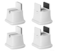 Coussinets rehausseurs pour la stabilité des meubles et un déplacement facile, solution parfaite pour n'importe quel espace (blanc)