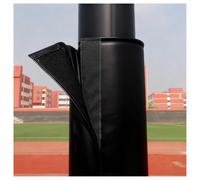 Coussinets ronds robustes pour poteaux de 5,1 cm, 26,7 cm de diamètre, pour basket-ball, garage, aire de jeux, sous-sol, 2,1 m de hauteur, 19,1 cm de profondeur, noir