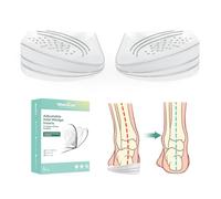 Coussinets talonniers en silicone Welnove-(1 paire) Semelles orthopédiques ajustables à trois couches pour la supination, talonnettes adhésives médiales et latérales pour l'alignement du pied - M