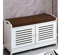 Coussins antidérapants lavables et doux pour banc, 5 cm d'épaisseur, utilisation en intérieur/extérieur, idéal pour cuisine, jardin, baie vitrée, balancelle, 80 x 30 cm, marron foncé