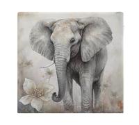 Coussins carrés imprimés animaux mignons éléphants coussins de chaise coussins de siège de yoga coussins de sol coussins de chaise en mousse à mémoire de forme pour cuisine, salle à manger, bureau ou