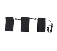 Coussins chauffants électriques USB 5 V 2 A Réchauffeurs isolés en tissu doux portables pour le camping d'hiver Sports de plein air Noir 17,5 x 10 cm 8,5 W Ensemble de coussins