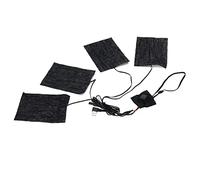 Coussins chauffants électriques USB en fibre de carbone pour vêtements de bricolage, ensemble de 4 pièces 5 V DC, 3 niveaux de température réglable de 30 à 50 degrés Celsius,