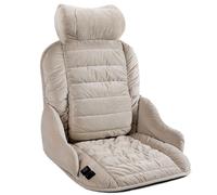 Coussins Chauffants pour Chaise de Bureau avec Oreiller et Coussin Lombaire, Coussin Chauffant avec 3 Chaleur et Arrêt Automatique de 90 Minutes, Heating Pad Peluche Cristal(White)