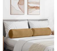 vidaXL Coussins d'accent en velours côtelé doux 2 pcs Bleu Ø 25 x 70 cm